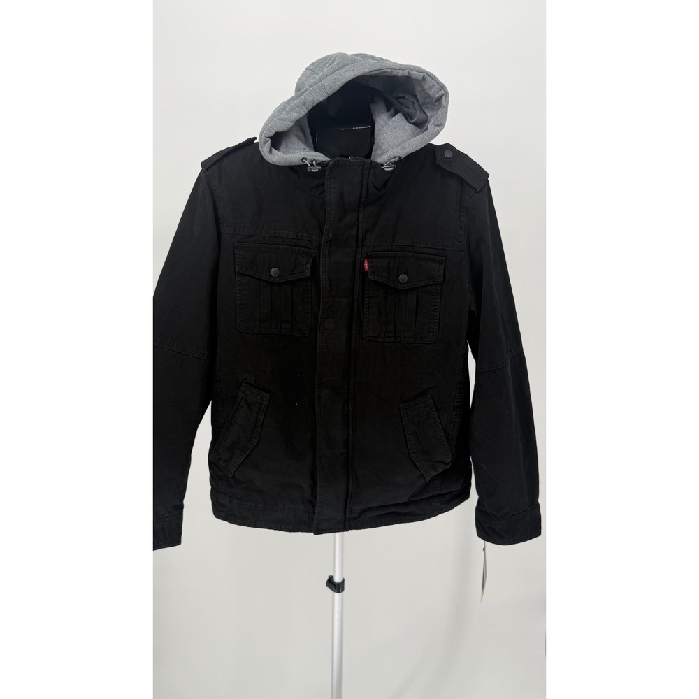 Levi's‎ Sherpa Lined Utility Field Jacket Black Hooded Workwear Men's M NWT $150